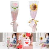 Maxbell Crochet Bouquet Handmade Knitted Bouquet for Mother Day Anniversary Birthday pink