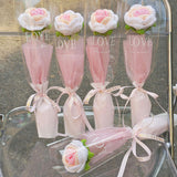 Maxbell Crochet Bouquet Handmade Knitted Bouquet for Mother Day Anniversary Birthday pink