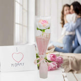 Maxbell Crochet Bouquet Handmade Knitted Bouquet for Mother Day Anniversary Birthday pink