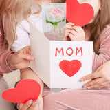Maxbell Crochet Bouquet Handmade Knitted Bouquet for Mother Day Anniversary Birthday pink