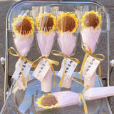Maxbell Crochet Bouquet Handmade Knitted Bouquet for Mother Day Anniversary Birthday yellow
