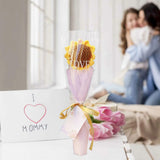 Maxbell Crochet Bouquet Handmade Knitted Bouquet for Mother Day Anniversary Birthday yellow