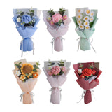 Maxbell Crochet Flowers Bouquet Finished for Mother Day Thanksgiving Day Anniversary yellow