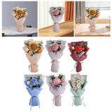 Maxbell Crochet Flowers Bouquet Finished for Mother Day Thanksgiving Day Anniversary yellow