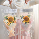 Maxbell Crochet Flowers Bouquet Finished for Mother Day Thanksgiving Day Anniversary yellow