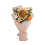 Maxbell Crochet Flowers Bouquet Finished for Mother Day Thanksgiving Day Anniversary yellow