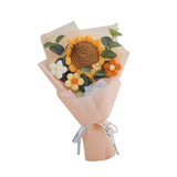 Maxbell Crochet Flowers Bouquet Finished for Mother Day Thanksgiving Day Anniversary yellow