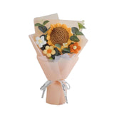 Maxbell Crochet Flowers Bouquet Finished for Mother Day Thanksgiving Day Anniversary yellow