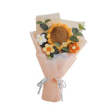 Maxbell Crochet Flowers Bouquet Finished for Mother Day Thanksgiving Day Anniversary yellow