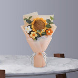 Maxbell Crochet Flowers Bouquet Finished for Mother Day Thanksgiving Day Anniversary yellow