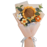 Maxbell Crochet Flowers Bouquet Finished for Mother Day Thanksgiving Day Anniversary yellow
