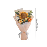 Maxbell Crochet Flowers Bouquet Finished for Mother Day Thanksgiving Day Anniversary yellow