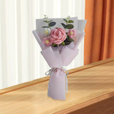 Maxbell Crochet Flowers Bouquet Finished for Mother Day Thanksgiving Day Anniversary light pink