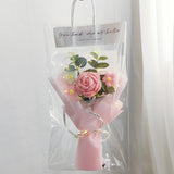 Maxbell Crochet Flowers Bouquet Finished for Mother Day Thanksgiving Day Anniversary light pink