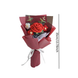 Maxbell Crochet Flowers Bouquet Finished for Mother Day Thanksgiving Day Anniversary red