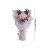 Maxbell Crochet Flowers Bouquet Finished for Mother Day Thanksgiving Day Anniversary pink