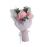 Maxbell Crochet Flowers Bouquet Finished for Mother Day Thanksgiving Day Anniversary pink