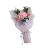 Maxbell Crochet Flowers Bouquet Finished for Mother Day Thanksgiving Day Anniversary pink