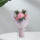 Maxbell Crochet Flowers Bouquet Finished for Mother Day Thanksgiving Day Anniversary pink