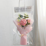 Maxbell Crochet Flowers Bouquet Finished for Mother Day Thanksgiving Day Anniversary pink