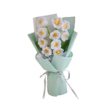 Maxbell Crochet Flowers Bouquet Finished for Mother Day Thanksgiving Day Anniversary white