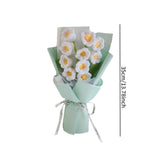 Maxbell Crochet Flowers Bouquet Finished for Mother Day Thanksgiving Day Anniversary white
