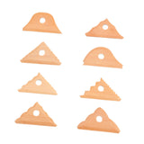 Maxbell 8Pcs Pottery Ribs Portable Wood DIY Supplies Pottery Tool for Professionals