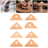 Maxbell 8Pcs Pottery Ribs Portable Wood DIY Supplies Pottery Tool for Professionals