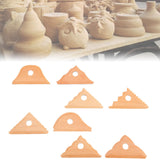 Maxbell 8Pcs Pottery Ribs Portable Wood DIY Supplies Pottery Tool for Professionals