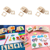 Maxbell Kids Drawing Stencils Sturdy for Paint, Draw, Spray Preschooler Creating Art 48 pieces