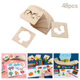 Maxbell Kids Drawing Stencils Sturdy for Paint, Draw, Spray Preschooler Creating Art 48 pieces