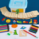 Maxbell Kids Drawing Stencils Sturdy for Paint, Draw, Spray Preschooler Creating Art 55 pieces