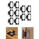 Maxbell 10 Pieces Door Hinges Premium Accessories for Living Room Cabinets Black
