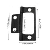 Maxbell 10 Pieces Door Hinges Premium Accessories for Living Room Cabinets Black