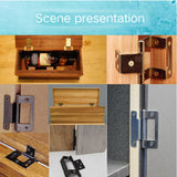 Maxbell 10 Pieces Door Hinges Premium Accessories for Living Room Cabinets Black