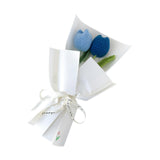 Maxbell Crochet Flowers Bouquet Knitting Flower for Mother Day Teacher’ Day Birthday blue