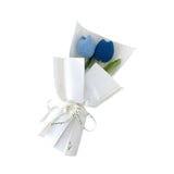 Maxbell Crochet Flowers Bouquet Knitting Flower for Mother Day Teacher’ Day Birthday blue
