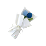 Maxbell Crochet Flowers Bouquet Knitting Flower for Mother Day Teacher’ Day Birthday blue