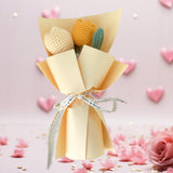 Maxbell Crochet Flowers Bouquet Knitting Flower for Mother Day Teacher’ Day Birthday yellow