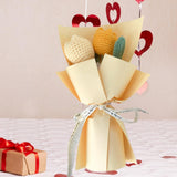 Maxbell Crochet Flowers Bouquet Knitting Flower for Mother Day Teacher’ Day Birthday yellow