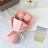Maxbell Crochet Flowers Bouquet Knitting Flower for Mother Day Teacher’ Day Birthday pink