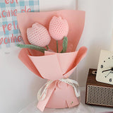 Maxbell Crochet Flowers Bouquet Knitting Flower for Mother Day Teacher’ Day Birthday pink