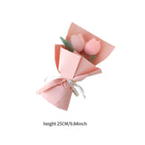 Maxbell Crochet Flowers Bouquet Knitting Flower for Mother Day Teacher’ Day Birthday pink