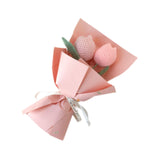Maxbell Crochet Flowers Bouquet Knitting Flower for Mother Day Teacher’ Day Birthday pink