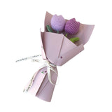 Maxbell Crochet Flowers Bouquet Knitting Flower for Mother Day Teacher’ Day Birthday violet