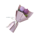 Maxbell Crochet Flowers Bouquet Knitting Flower for Mother Day Teacher’ Day Birthday violet