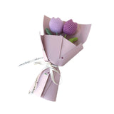 Maxbell Crochet Flowers Bouquet Knitting Flower for Mother Day Teacher’ Day Birthday violet
