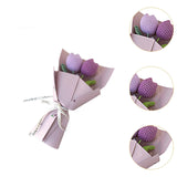 Maxbell Crochet Flowers Bouquet Knitting Flower for Mother Day Teacher’ Day Birthday violet