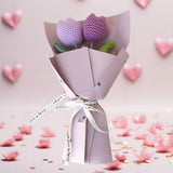 Maxbell Crochet Flowers Bouquet Knitting Flower for Mother Day Teacher’ Day Birthday violet