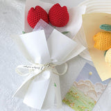 Maxbell Crochet Flowers Bouquet Knitting Flower for Mother Day Teacher’ Day Birthday red